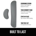 thumbnail image 3 of Gorilla Grip Gel Memory Foam Wrist Rest for Computer Keyboard, Mouse, Ergonomic Design, Desk Pads, 2 Piece Set, Gray, 3 of 10