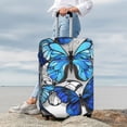 thumbnail image 4 of Uemuo Blue and White Butterflies Printed Washable Luggage Cover - Fashion Suitcase Protector Fits 18-32 Inch Luggage -Medium, 4 of 9