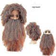 thumbnail image 1 of Halloween Party Wild Man Savage Wig West India Headband Wig Beard Mask Dress Decoration Props, 1 of 1