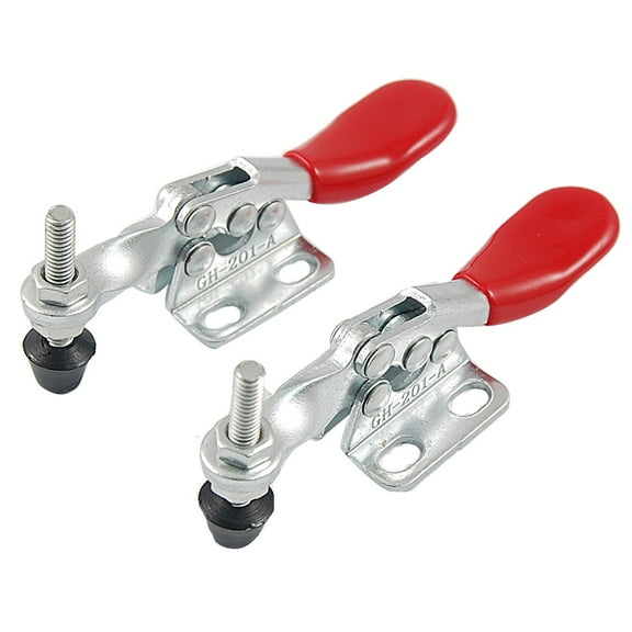 Uxcell Plastic Cover Short Bar Metal 27Kg 60 Lbs Toggle Clamps 2Pcs