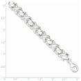 thumbnail image 4 of Sterling Silver Polished X And O Bracelet (8 9) Made In Italy qg3312-8, 4 of 5