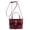 Red, variant on Women's Top Handle Satchel Handbag PU Purse Bucket Shoulder Bag with Crossbody Strap, Trendy Crossbody Bag, Brown