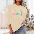 thumbnail image 4 of Ounisa Christmas Sweatshirts for Women Tis the season Christmas Outfits Merry Christmas Lightweight Pullover Christmas Tree Christmas Gifts Merry Christmas Letter Graphic Tops, 4 of 7