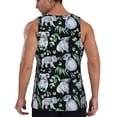 thumbnail image 3 of Fotbe Cartoon Koala Bear Pattern Men's Quick Dry Workout Tank Top Gym Muscle Tee Fitness Bodybuilding Sleeveless T Shirt Breathable Workout Shirt-, 3 of 9