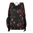 thumbnail image 3 of Large Clear PVC Backpack Heavy Duty See Through Backpack for Adults Work Travel, Leopard Star Cherry Printed 12L, 3 of 8