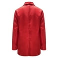 thumbnail image 3 of Baqcunre Winter Coats For Women Ladies' Solid Color Casual Long Sleeve Front Office Jacket With Pocket Tops For Women 2023 Blazers For Women Red L, 3 of 8