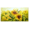 thumbnail image 2 of Bright Yellow Sunny Sunflowers - Large Floral Painting Canvas, 2 of 3