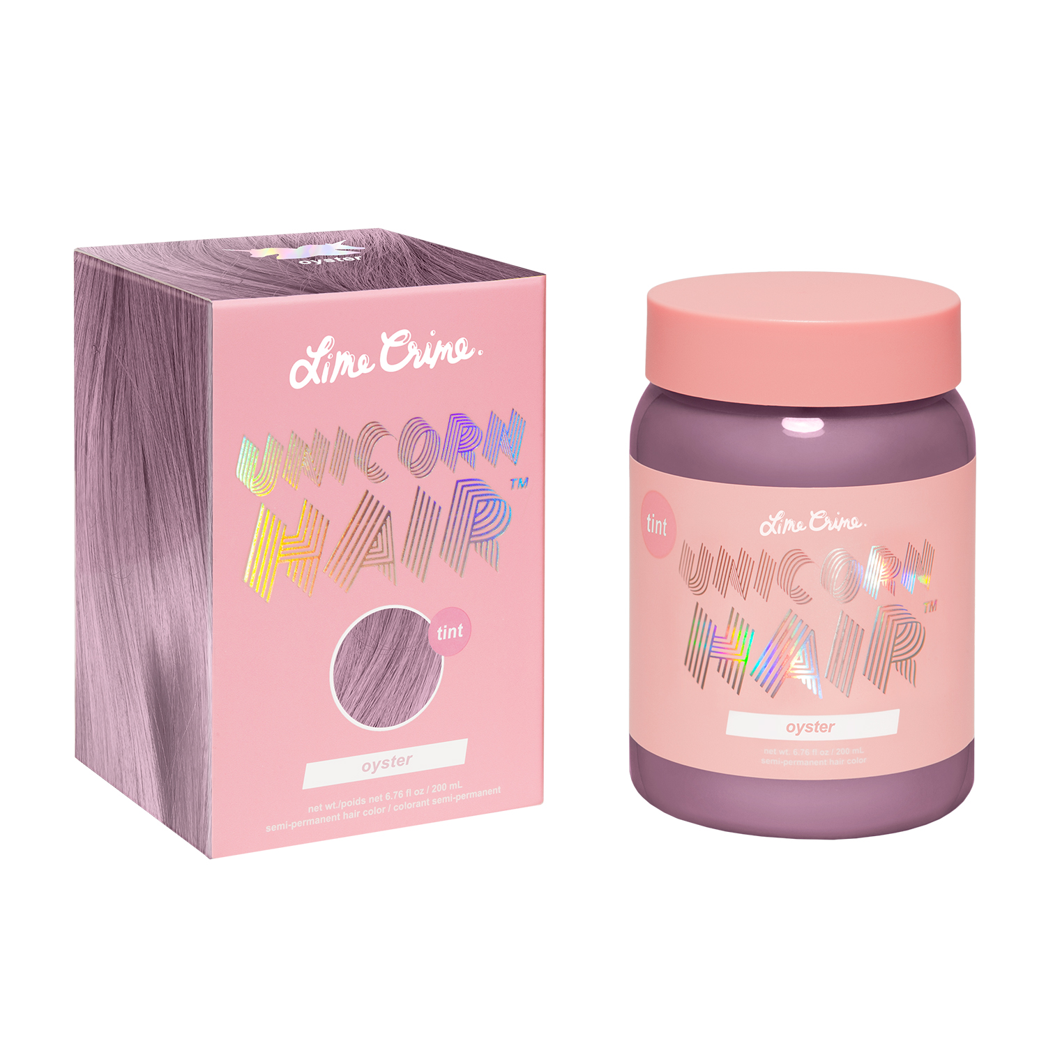 Lime Crime Unicorn Hair Tint, Oyster, Full Coverage, DIY Friendly, Vegan, 6.76 oz