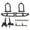 Drum Brake, variant on M14 Lower Swingarm Tie Rod End, 14mm Swing Arm Tie Rod for Go kart Karting ATV UTV Quad Bike Golf Cart 4 Wheelers Drift Trike Dune Buggy