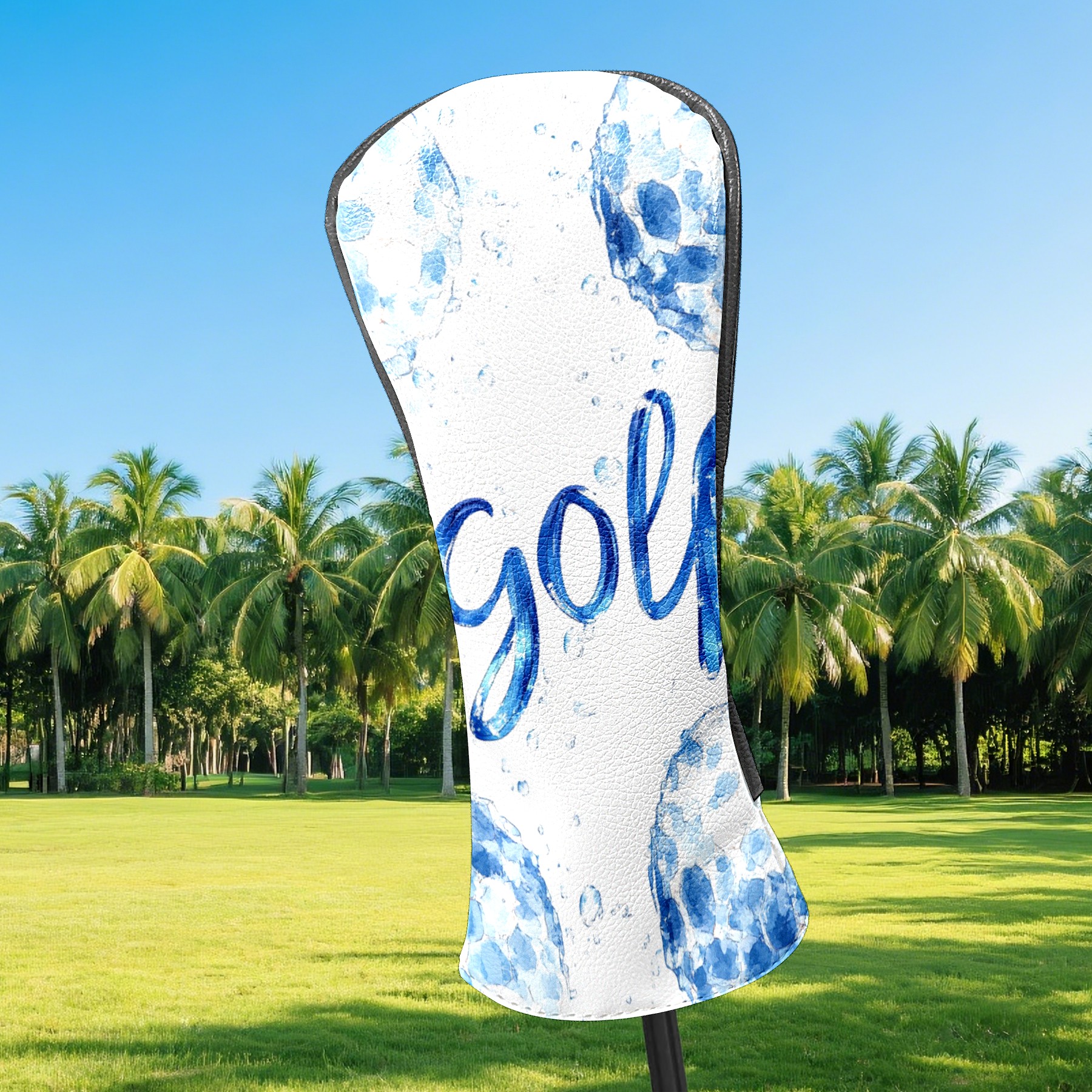 Golf Club Covers PU Leather Waterproof Head Covers for Fairway Woods Hybrids