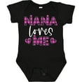 thumbnail image 3 of Inktastic My Nana Loves Me Hearts in Pink Plaid Boys or Girls Baby Bodysuit, 3 of 5