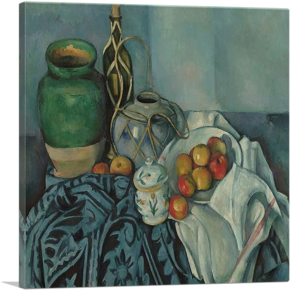 ARTCANVAS Still Life with Apples 1894 Canvas Art Print by Paul Cezanne - Size: 26" x 26" (1.50" Deep)
