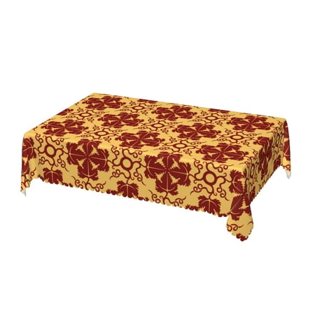 

DouZhe Rectangular Tablecloth Decorative Floral Leaves Damask Table Cloth for Kitchen Dinning Tabletop 72 x 54 Waterproof Polyester Table Cover