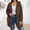 hwj# Brown349, variant on Huowey Womens Overcoat Soft Wool Fuzzy Hooded Jacket Long Sleeve Casual Open Front Cardigan With Pockets Lightweight Outdoor Dailywear,Army Green,L