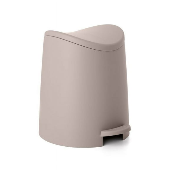 Superio Small Trash Can with Lid 3 Liter Taupe