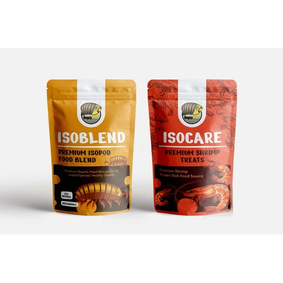 BugzyBugs Isocare Premium Dry Blend Isopod Reptile Food, Vegetable & Shrimp (2 Pack)