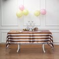 thumbnail image 2 of BalsaCircle 60" x 102" Gold White Satin Stripes Rectangle Tablecloth Dining Linens, 2 of 7