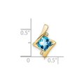 thumbnail image 2 of 1.25 Carat (Ctw) Blue Topaz Pendant Necklace in 14K Yellow Gold With Chain, 2 of 5