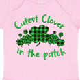 thumbnail image 4 of Inktastic St. Patrick's Day Cutest Clover in the Patch in Plaid Boys or Girls Baby Bodysuit, 4 of 5