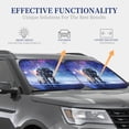 thumbnail image 5 of Uemuo Astronauts Start Running Printed 2 PCS Car Windshield Sun Shade, Auto Sun Heat and UV Rays Blocker, Foldable Automotive Front Window Sunshade Protector, 5 of 7