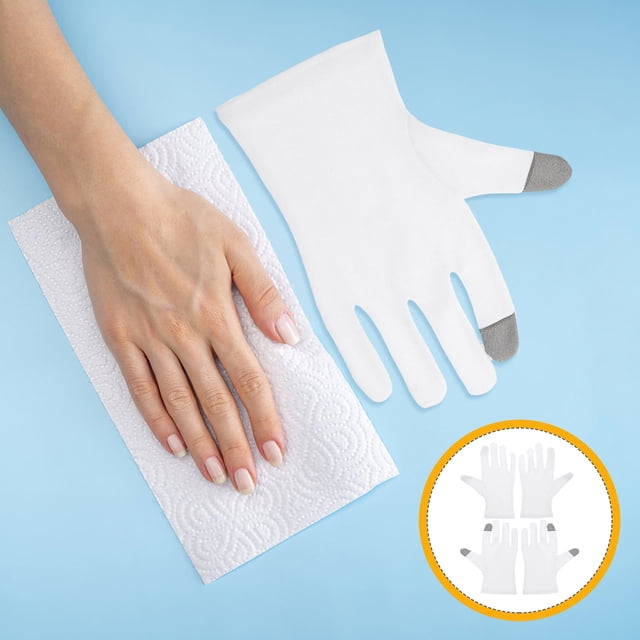 LOLIPPYY 2Pares Guantes Para Manos Con Loción Incorporada Y Uso Multifuncional Para