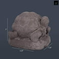thumbnail image 5 of Urban Terracotta Hollow Turtle Figurine Facing Upright on Base SM Washed Finish Dark Gray, 5 of 6