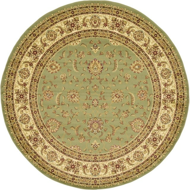 Unique Loom Voyage Intricate Design Rug 8' x 8' Round Green/Ivory