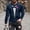Navy, variant on Oplxuo Fake Tuxedo Shirts for Men Novelty Bowtie Printed Long Sleeve T-Shirt Crewneck Pullover Funny Graphic Tee Tops