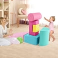 thumbnail image 2 of Gymax 6 PCS Kids Climber Play Set Indoor Foam Climb & Crawl Activity Blocks w/ Cover, 2 of 9