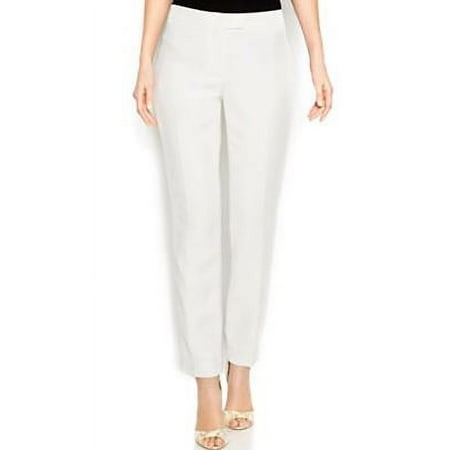 New 6946-2 Anne Klein Slim-leg Ankle Pants, White 12 $89.00