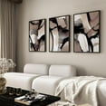 thumbnail image 3 of Black Beige Abstract Wall Art Brown Neutral Canvas Wall Decor Minimalist Art Poster Modern Abstract Painting Artwork Watercolor Black Brown Pictures for Living Room Bedroom Unframed, 3 of 6