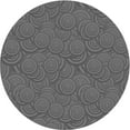 thumbnail image 1 of Ahgly Company Indoor Round Patterned Battleship Gray Area Rugs, 8' Round, 1 of 6