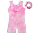 thumbnail image 1 of Leotards for Girls Gymnastics with Shorts Butterfly Dance Unitards Biketards Hotpink 3-10 Years, 1 of 7