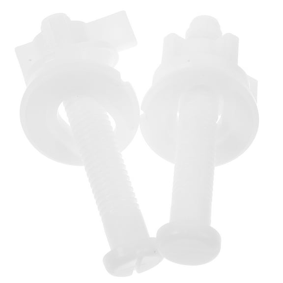 ELAYARD 2-Pack White Plastic Toilet Seat Nuts for Secure Toilet Fitting Installation and Home Bathroom Maintenance