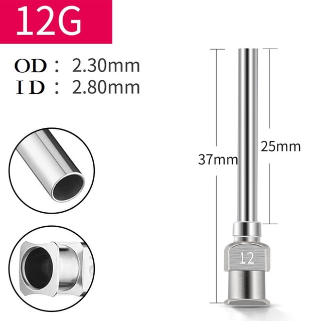 Bgsha Aiguille de Machine Distributrice en Acier Inoxydable 25 mm Colle Industrielle 1 Po 8 g-30 g