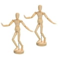 thumbnail image 1 of Unique Bargains 8" Wooden Mannequin Figure, Artist Drawing Manikin Model Flexible Movable 2Pack, 1 of 6
