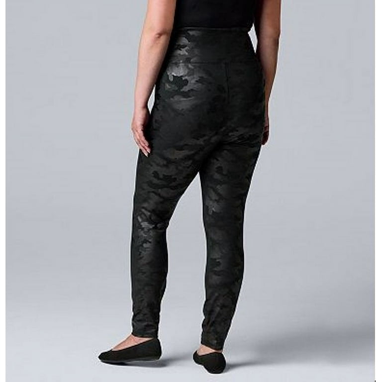 Simply Vera Vera Wang Leggings Black XL Solid High Rise