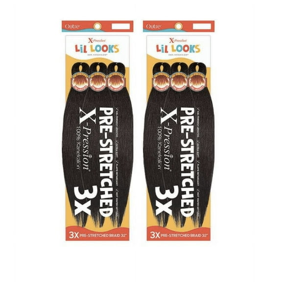 Outre X-Pression Lil Looks Pre-Stretched 3X (Color #1 - 2PACK)