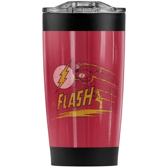 The Flash Like Lightning Stainless Steel Tumbler 20 oz Coffee Travel Mug/Cup, Vacuum Insulated & Double Wall with Leakproof Sliding Lid | Great for Hot Drinks and Cold Beverages