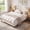 Off-white flannel, variant on COZONY Full Size Upholstered Bed Frame with Wingback Headboard, Wood Slat Support, No Box Spring Needed, White Flannel