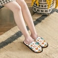 thumbnail image 5 of House Slippers for Women Men - Fall Pumpkins And Sunflowers Lightweight House Shoes Fuzzy Slippers, Soft Slip-On Cozy House Slippers for Woman Indoor Outdoor, 5 of 7