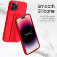 thumbnail image 3 of LAUDTEC Silicone iPhone 14 pro(6.1") case with Stand,Vertical and Horizontal Stand Hand Strap Metal Kickstand Shockproof Case(Red), 3 of 7