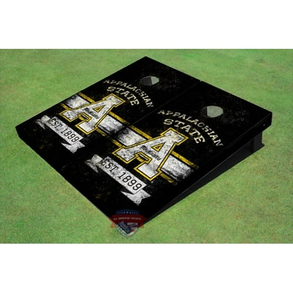 Appalachian State University EST "A" Black Solid Cornhole Boards