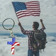 thumbnail image 6 of Yhmxh American Flag Keychain Independence Day Alloy Keychain Red White Blue Flag USA Flag Keychain Cute Key Charms Patriotic US Keyring for Keys Backpacks, 6 of 6