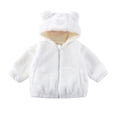thumbnail image 2 of LYHao Girls Winter Coat Soft Hooded Jacket With Ears Zip Up Outerwear For Toddlers And Kids Warm Cozy Fall Outerwear Girls Jacket Coat,Sizes 3-4 Years, 2 of 7