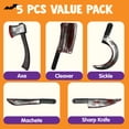 thumbnail image 2 of Joyfy 5 Pcs Hanging Halloween Bloody Knife Decorations Indoor,Fake Knife Prop Plastic Fake Knives Weapon Prop,Party Decor Haunted House Fake Blood,Machete Axe Cleaver Sickle for Scary Yard Porch, 2 of 7