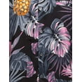 thumbnail image 6 of Stylore Hawaiian Shirts for Men Relaxed-Fit Pineapple Tropical Black Pink 5XL, 6 of 6