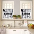 thumbnail image 2 of Kitchen Cook Valances Rustic Farmhouse Rod Pocket Country Barn Fork and Spoon Board Vintage Printed Window Valance for Living Room Kitchen Cafe Bathroom 54x18 Inch + 27x36 in, 2 of 5