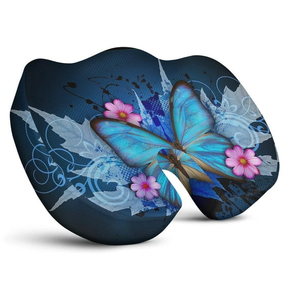 Premium Butterfly Pattern Memory Foam Seat Cushion Ergonomic Chair Pad for Office Chair, Car, Airplane & Bleachers Sciatica, Tailbone Hip & Back Pain Relief - Chair Cushion for Long Office Workers.