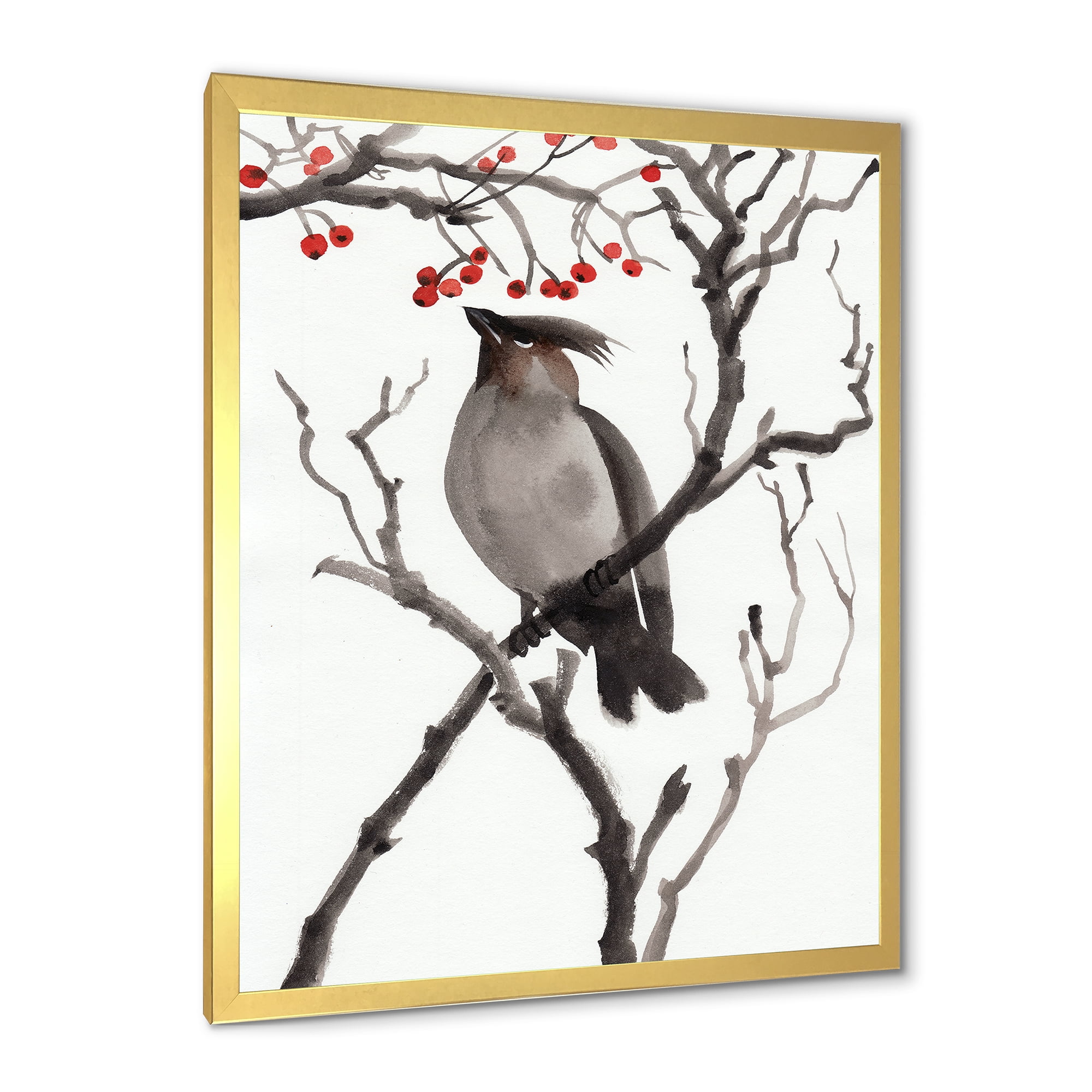 Designart 'Ancient Australian Bird Illustrations III' Traditional Framed Art Print